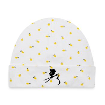 Ski freerider - Baby Premium Organic Mütze - Weiß/Zitronengelb - Vorne