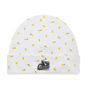 SIMSON Schwalbe KR51 - Baby Premium Organic Mütze - Weiß/Zitronengelb - Vorne