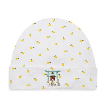 Tokyo, Japan, Kanda Myojin, Torii, Zeichnung - Baby Premium Organic Mütze - Weiß/Zitronengelb - Vorne