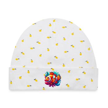 Clownfische - Baby Premium Organic Mütze - Weiß/Zitronengelb - Vorne