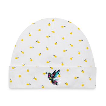 Kolibri - Baby Premium Organic Mütze - Weiß/Zitronengelb - Vorne