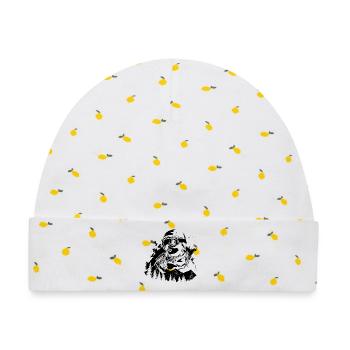 Snowboarderin - Baby Premium Organic Mütze - Weiß/Zitronengelb - Vorne