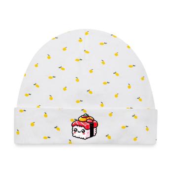 Sushi - Baby Premium Organic Mütze - Weiß/Zitronengelb - Vorne
