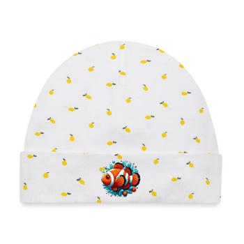 Clownfisch - Baby Premium Organic Mütze - Weiß/Zitronengelb - Vorne