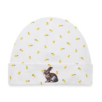 Hase - Baby Premium Organic Mütze - Weiß/Zitronengelb - Vorne