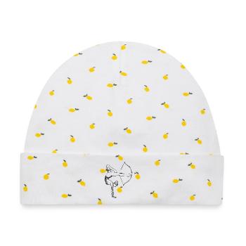 Ziel im Gleichgewicht - Baby Premium Organic Mütze - Weiß/Zitronengelb - Vorne