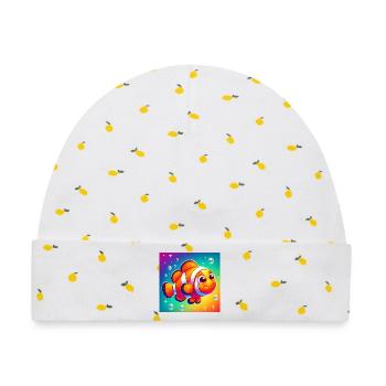 Clownfisch - Baby Premium Organic Mütze - Weiß/Zitronengelb - Vorne