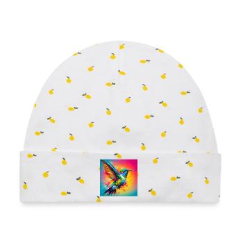 Kolibri - Baby Premium Organic Mütze - Weiß/Zitronengelb - Vorne