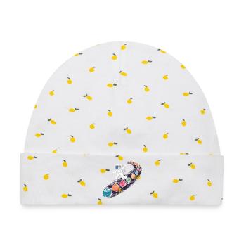 Weltraumabenteuer Astronaut Kinderdesign - Baby Premium Organic Mütze - Weiß/Zitronengelb - Vorne