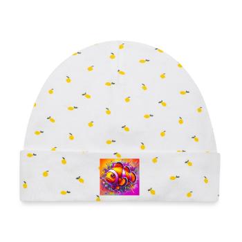 Clownfisch - Baby Premium Organic Mütze - Weiß/Zitronengelb - Vorne