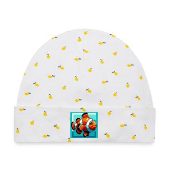 Clownfisch - Baby Premium Organic Mütze - Weiß/Zitronengelb - Vorne