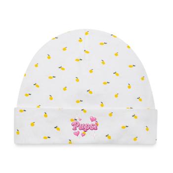 pupsi / y2k Spitzname design - Baby Premium Organic Mütze - Weiß/Zitronengelb - Vorne