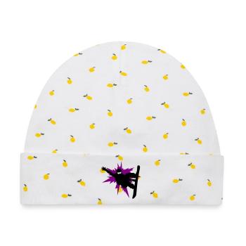 Snowboarding - Baby Premium Organic Mütze - Weiß/Zitronengelb - Vorne