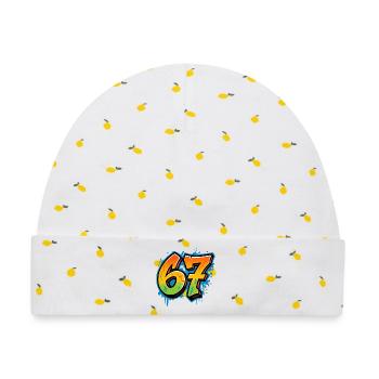 Six Seven Graffity - Baby Premium Organic Mütze - Weiß/Zitronengelb - Vorne