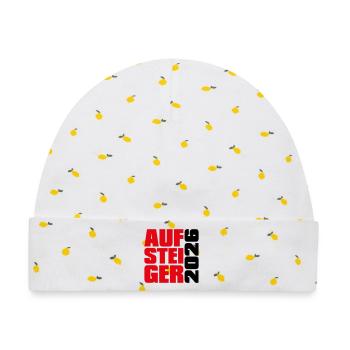 Aufsteiger 2026 Aufstieg - Baby Premium Organic Mütze - Weiß/Zitronengelb - Vorne