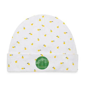 Eco Future Windturbinen-Schaltungslinien-Kunst - Baby Premium Organic Mütze - Weiß/Zitronengelb - Vorne