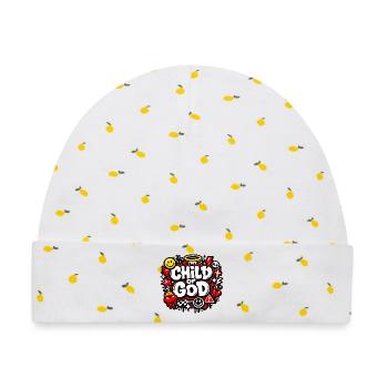 Child of God - Baby Premium Organic Mütze - Weiß/Zitronengelb - Vorne