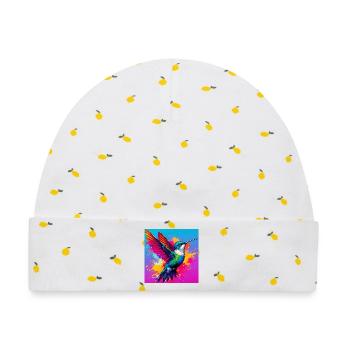 Kolibri - Baby Premium Organic Mütze - Weiß/Zitronengelb - Vorne