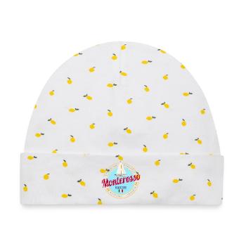 Monterosso Cinque Terre La Spezia Italien Souvenir - Baby Premium Organic Mütze - Weiß/Zitronengelb - Vorne