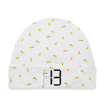 NUMMER 13 Dreizehn Geburtstag Geschenk Digital - Baby Premium Organic Mütze - Weiß/Zitronengelb - Vorne
