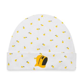 Imkerhut Bienen Schleier Imkerverein Hobbyimker - Baby Premium Organic Mütze - Weiß/Zitronengelb - Vorne
