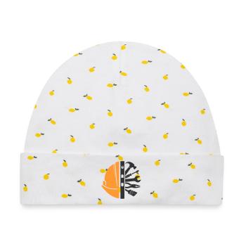 Bauhelm & Werkzeug – Handwerker Logo - Baby Premium Organic Mütze - Weiß/Zitronengelb - Vorne