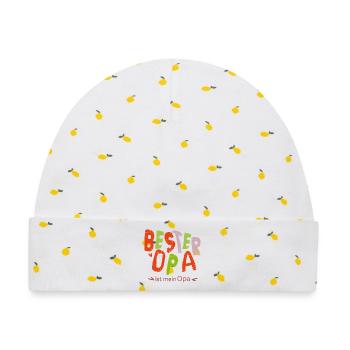 bester Opa - Baby Premium Organic Mütze - Weiß/Zitronengelb - Vorne