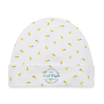 Ostseeküste - Insel Rügen - Baby Premium Organic Mütze - Weiß/Zitronengelb - Vorne