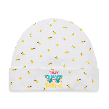 Pre K Teacher Humans Patrol Kindergarten Teacher - Baby Premium Organic Mütze - Weiß/Zitronengelb - Vorne