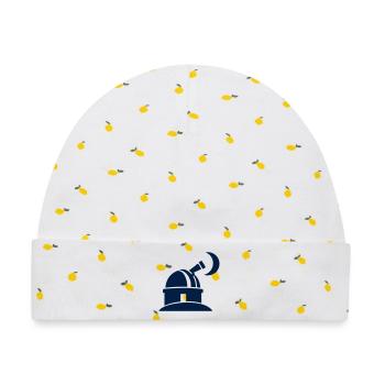Sternwarte Observatorium Logo - Baby Premium Organic Mütze - Weiß/Zitronengelb - Vorne