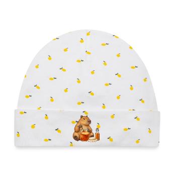 Capybara braut Kombucha - Baby Premium Organic Mütze - Weiß/Zitronengelb - Vorne