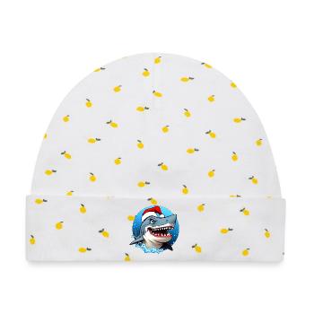 Haie Weihnachten - Baby Premium Organic Mütze - Weiß/Zitronengelb - Vorne