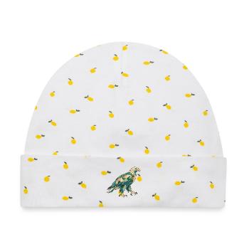 Poly Stil Adler - Baby Premium Organic Mütze - Weiß/Zitronengelb - Vorne