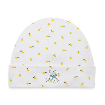 insect mosquito Mücke Mückenplage Stich - Baby Premium Organic Mütze - Weiß/Zitronengelb - Vorne