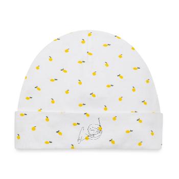 Horn - Baby Premium Organic Mütze - Weiß/Zitronengelb - Vorne