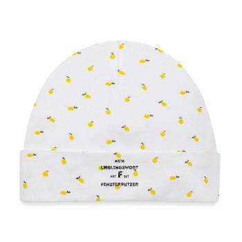 Fensterputzer Putzmann putzen lustig Geschenk - Baby Premium Organic Mütze - Weiß/Zitronengelb - Vorne