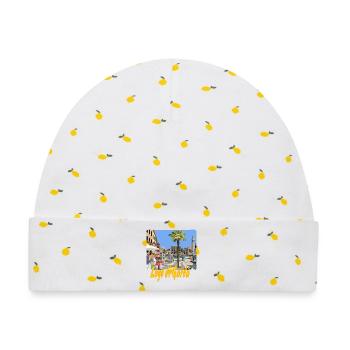 Lago di Garda - Baby Premium Organic Mütze - Weiß/Zitronengelb - Vorne
