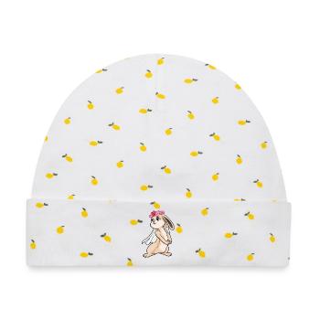 Hase Braut Schleier Hochzeit - Baby Premium Organic Mütze - Weiß/Zitronengelb - Vorne
