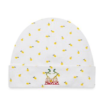 children of jah reggae - Baby Premium Organic Mütze - Weiß/Zitronengelb - Vorne