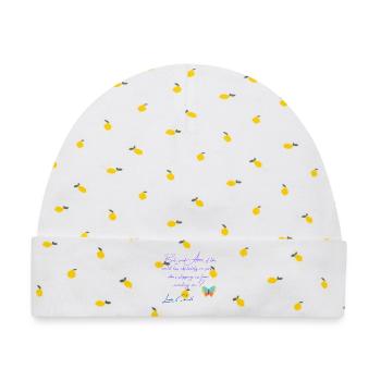 Alice im Wunderland Zitat - Baby Premium Organic Mütze - Weiß/Zitronengelb - Vorne