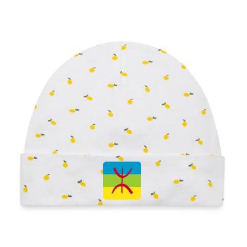 berber flagge aufkleber amazigh ref - Baby Premium Organic Mütze - Weiß/Zitronengelb - Vorne