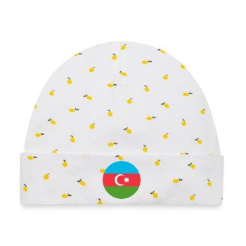 Aufkleber Luftwaffe Roundel Aserbaidschan Luftwaffe - Baby Premium Organic Mütze - Weiß/Zitronengelb - Vorne