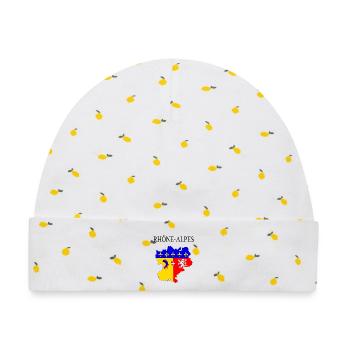 Rhône-Alpes - Baby Premium Organic Mütze - Weiß/Zitronengelb - Vorne