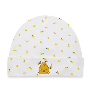 Bienen Bienen Bienen Honig - Baby Premium Organic Mütze - Weiß/Zitronengelb - Vorne