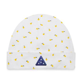 Individuelle Prisma Illusion - Baby Premium Organic Mütze - Weiß/Zitronengelb - Vorne
