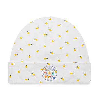 Sonnensystem - Baby Premium Organic Mütze - Weiß/Zitronengelb - Vorne