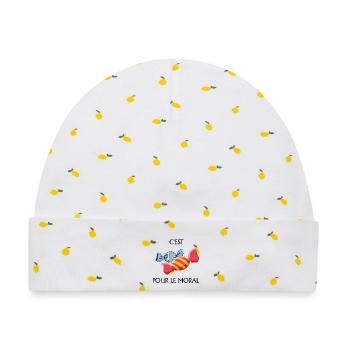 Süßigkeiten für die Moral - Baby Premium Organic Mütze - Weiß/Zitronengelb - Vorne