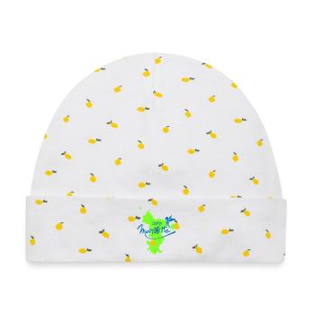 Mayotte - Baby Premium Organic Mütze - Weiß/Zitronengelb - Vorne
