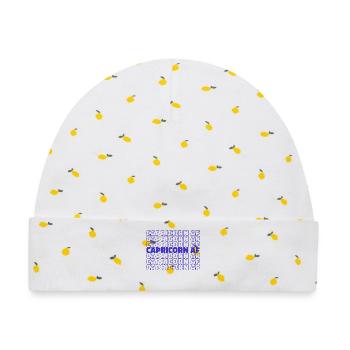 Steinbock Statement Horoskop Sternbild Tierkreis - Baby Premium Organic Mütze - Weiß/Zitronengelb - Vorne
