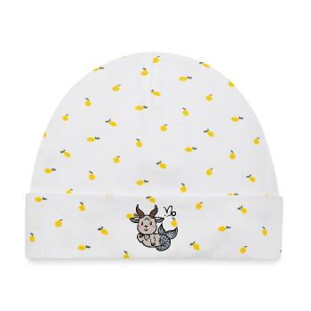 Astronomie Sternbild Horoskop Steinbock Tierkreis - Baby Premium Organic Mütze - Weiß/Zitronengelb - Vorne